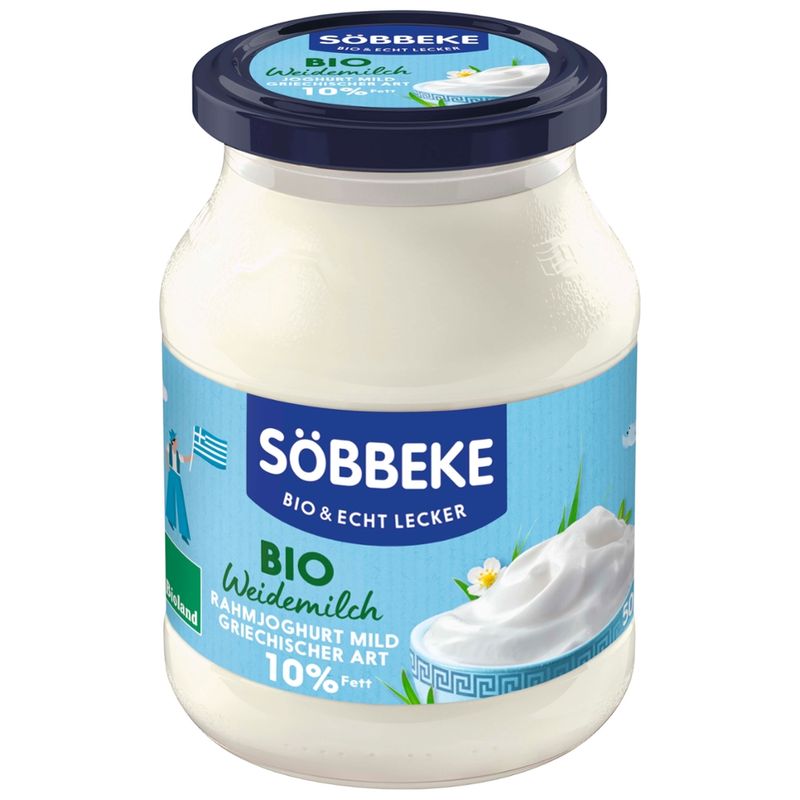 Söbbeke Bio Weidemilch Rahmjoghurt griechischer Art  mild 10 % Fett - Produktbild