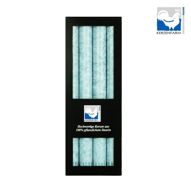 Kerzenfarm Hahn Stearin-Stabkerze, 4 Stück, eisblau, 22x250mm - Produktbild