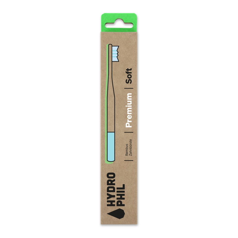 HYDROPHIL Hydrophil - Zahnbürste Premium soft / natur & carribean sea - Produktbild