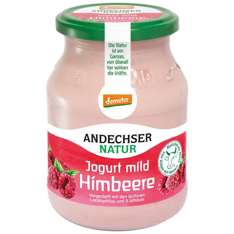 Andechser Natur AN demeter Jogurt mild Himbeere 3,8% - Produktbild