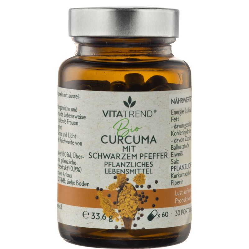 vitatrend BIO Curcuma mit schwarzem Pfeffer Kapseln - Produktbild