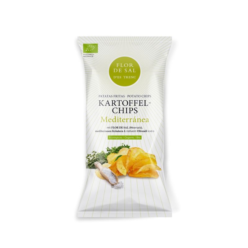 Flor de Sal d'Es Trenc Flor de Sal d'Es Trenc Chips Mediterranea 125g BIO - Produktbild