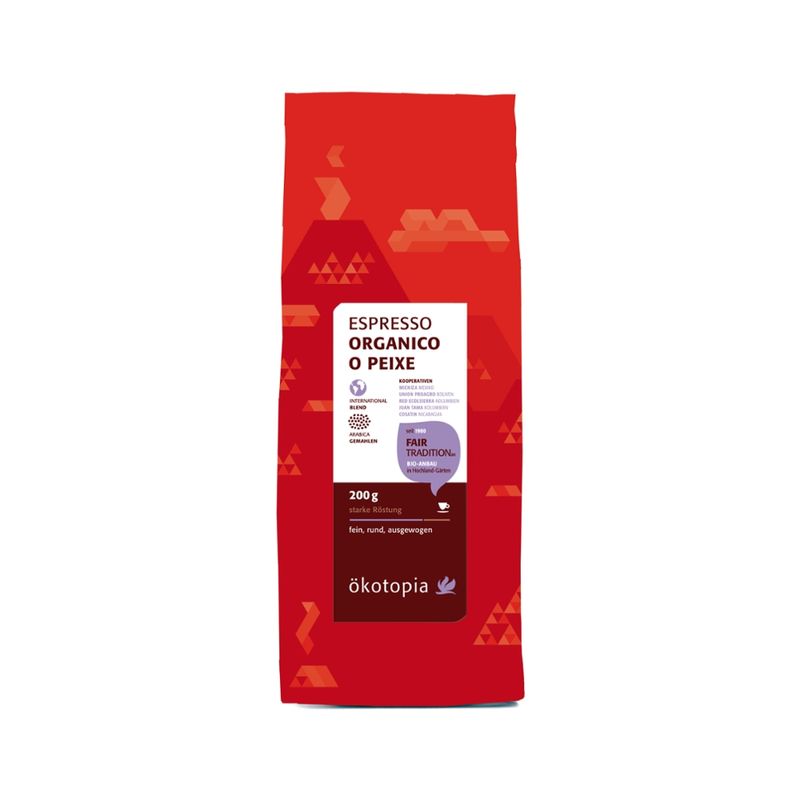 Ökotopia  Espresso Organico-O Peixe kbA 200g gemahlen - Produktbild