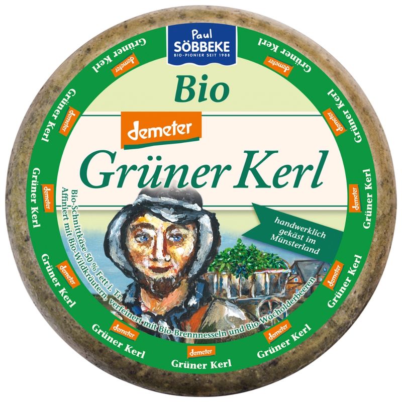 Söbbeke Bio-Schnittkäse Grüner Kerl 50 % Fett i. Tr. - Produktbild