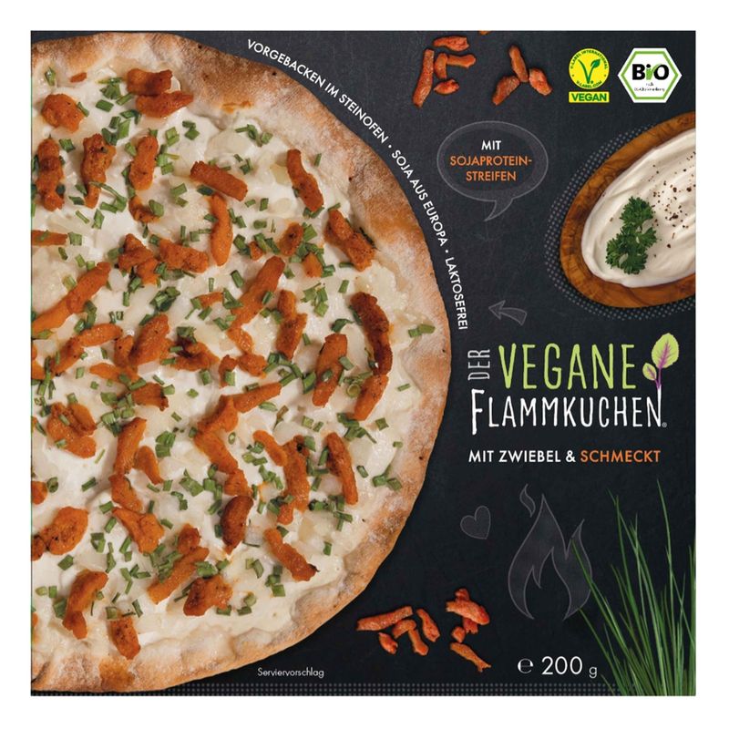 Der Vegane Flammkuchen Der Vegane Flammkuchen mit Zwiebel und Schmeckt - Produktbild