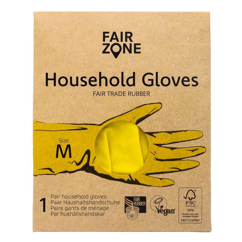 FAIR ZONE FAIR ZONE Haushaltshandschuhe Größe M - Fair Trade & FSC - Produktbild