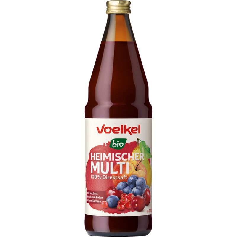 Voelkel Heimischer Multi mit Trauben Kirschen & Roten Johannisbeeren 100% Direktsaft - Produktbild