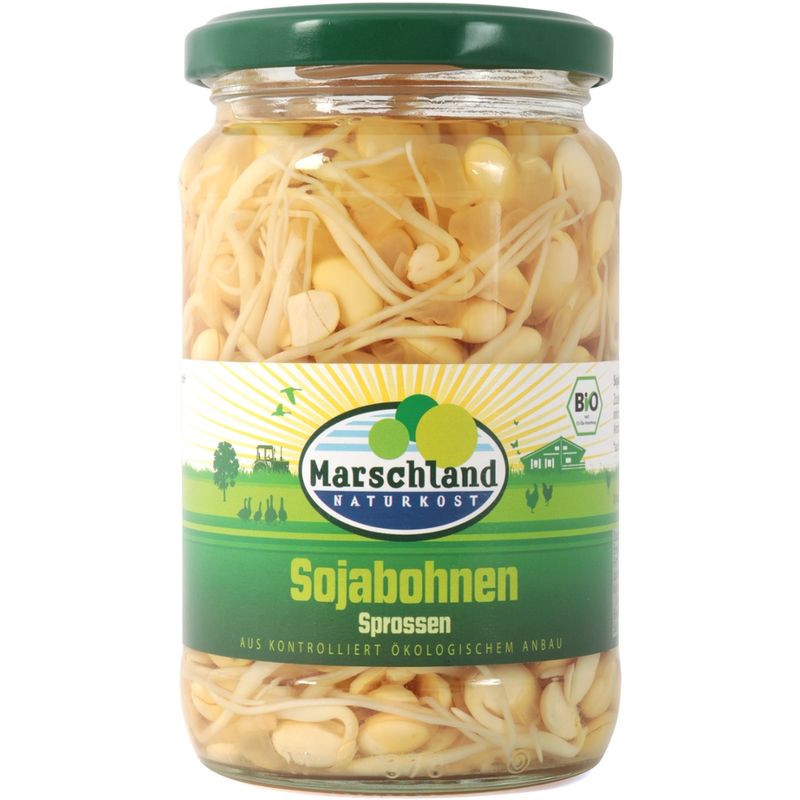 Marschland  Bio-Sojabohnen Sprossen 370 ml Gl. MARSCHLAND - Produktbild