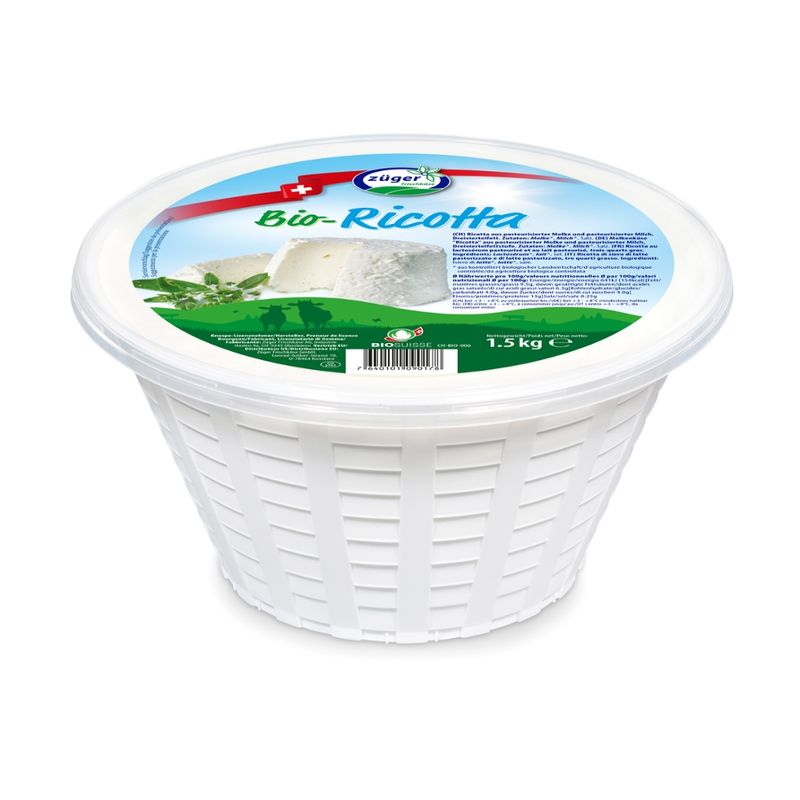 Züger Frischkäse AG Züger Bio-VK Ricotta 1.5 kg - Produktbild