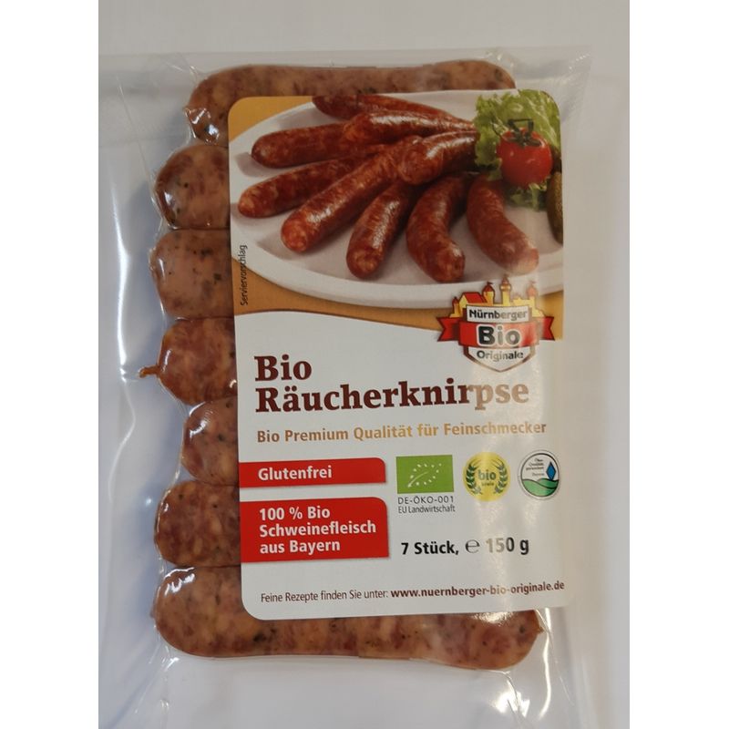 Nürnberger Bio Originale Bio Räucherknirpse, 7 Stück, 150 g - Produktbild