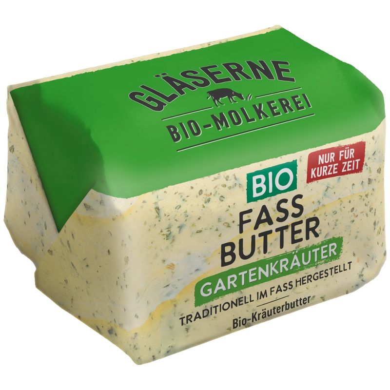 Gläserne Molkerei GM Bio Fassbutter, Kräuter 250g - Produktbild