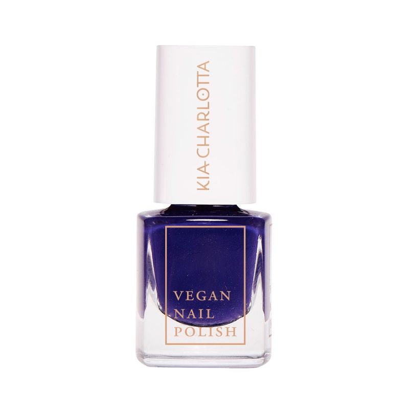 Kia-Charlotta Kia-Charlotta, Veganer Nagellack Pretty Awesome (Dunkellila), Bis zu 87% natürlich, 100% pflanzliche Lösungsmittel, Zertifiziert Vegan, Made in Germany, Premium Qualität, 5ml - Produktbild