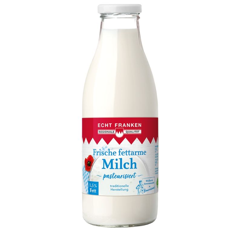 Echt Franken Frische fettarme Milch 1l - Produktbild
