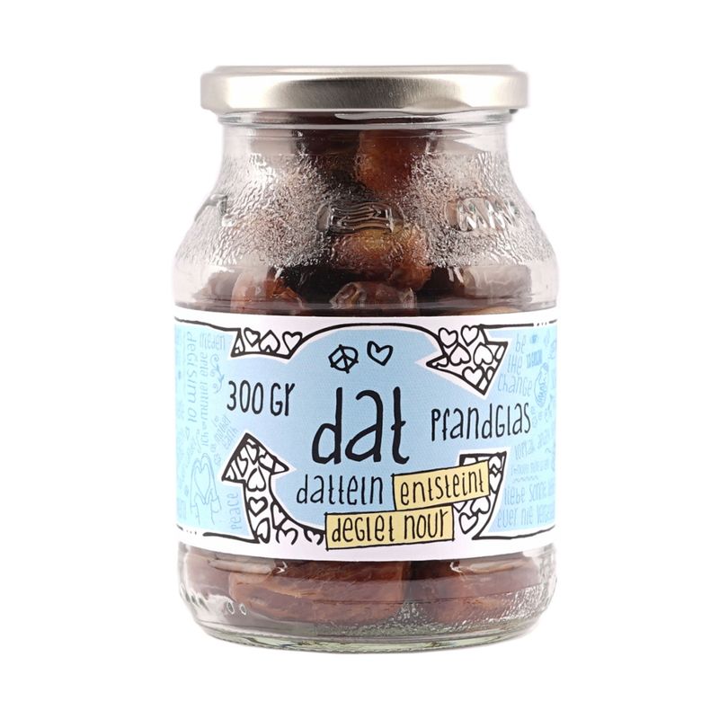GUTDING DAT - Bio-Datteln "Deglet Nour" entsteint + getrocknet im Pfandglas - Produktbild