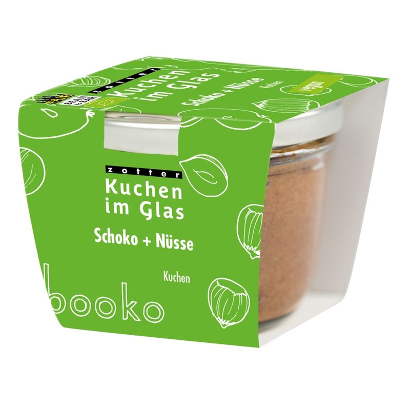 Zotter Schokolade Kuchen im Glas -  Schoko & Nüsse - Produktbild