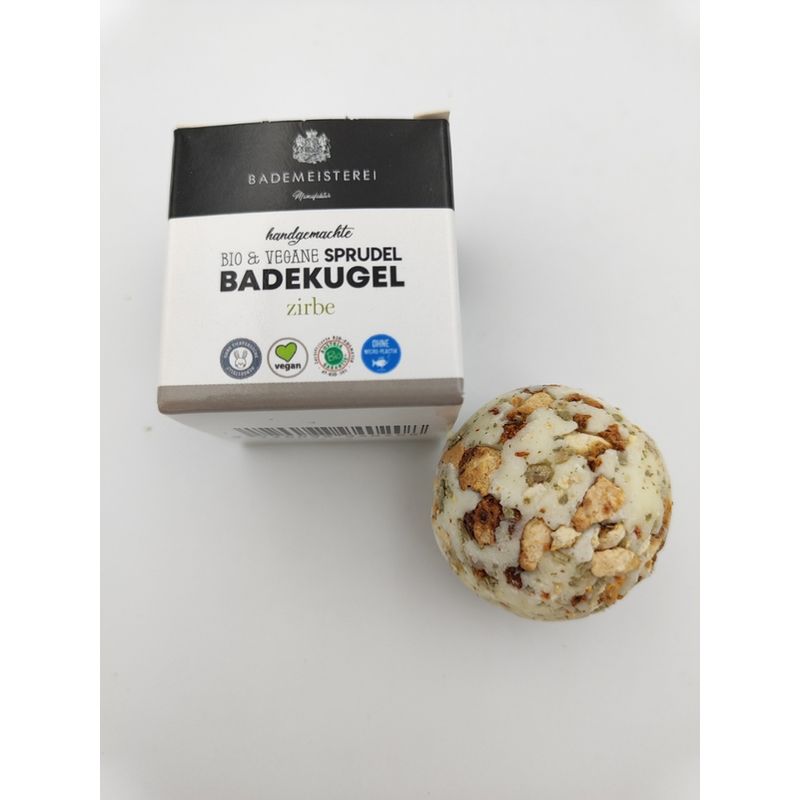 Bademeisterei Bademeisterei Bio & Vegane Sprudelbadekugel "Zirbe" 50g AT-BIO-301 - Produktbild