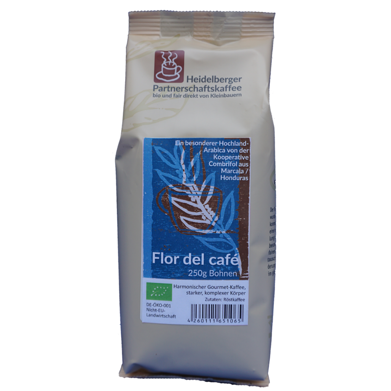 Heidelberger Partnerschaftskaffee Flor del café 250g Bohnen - Heidelberger Partnerschaftskaffee - Produktbild