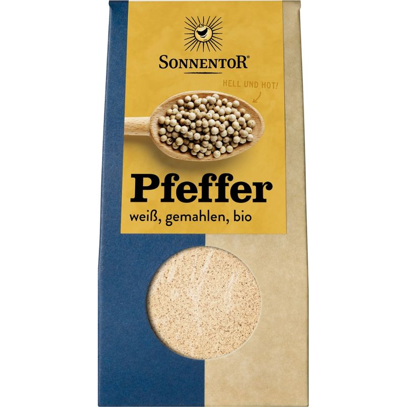Sonnentor Pfeffer weiß gemahlen, Packung - Produktbild