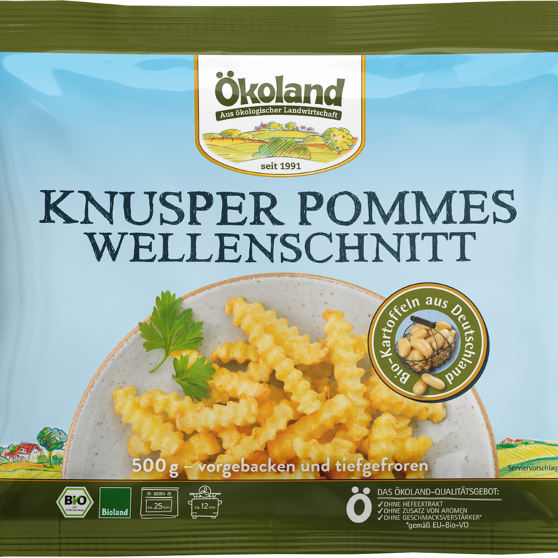 ÖKOLAND Knusper Pommes Wellenschnitt - Produktbild