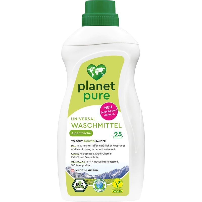 Planet Pure Universal Waschmittel Alpenfrische 25 Wl - Produktbild