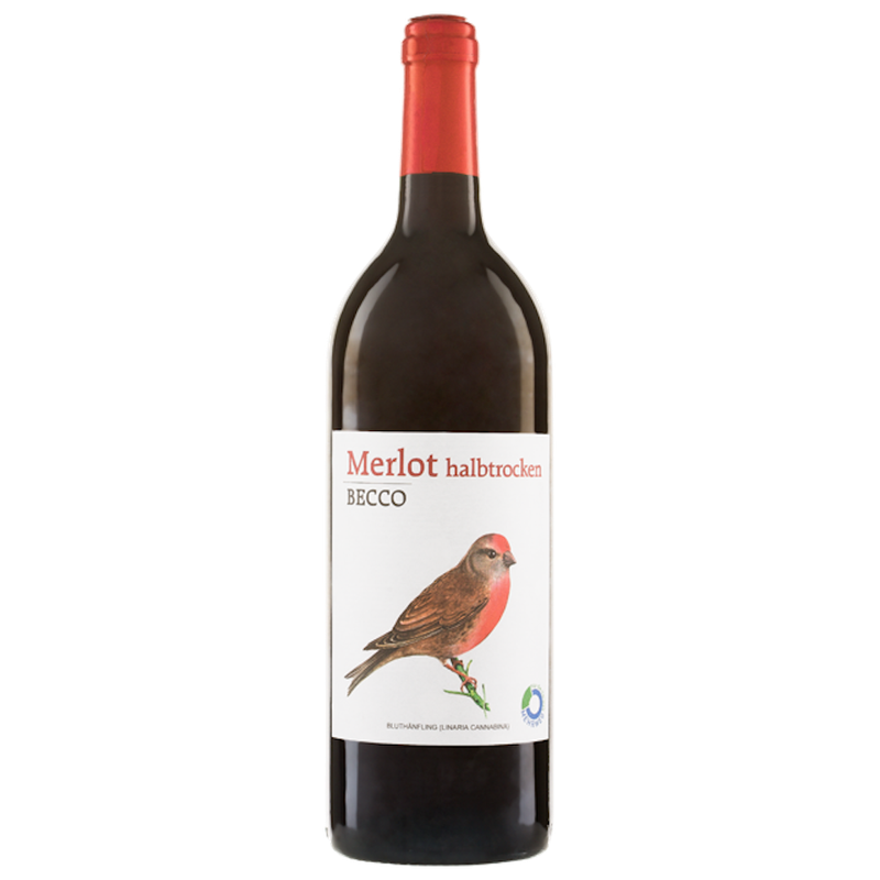 Riegel Eigenmarke Merlot BECCO halbtrocken 1l - Produktbild