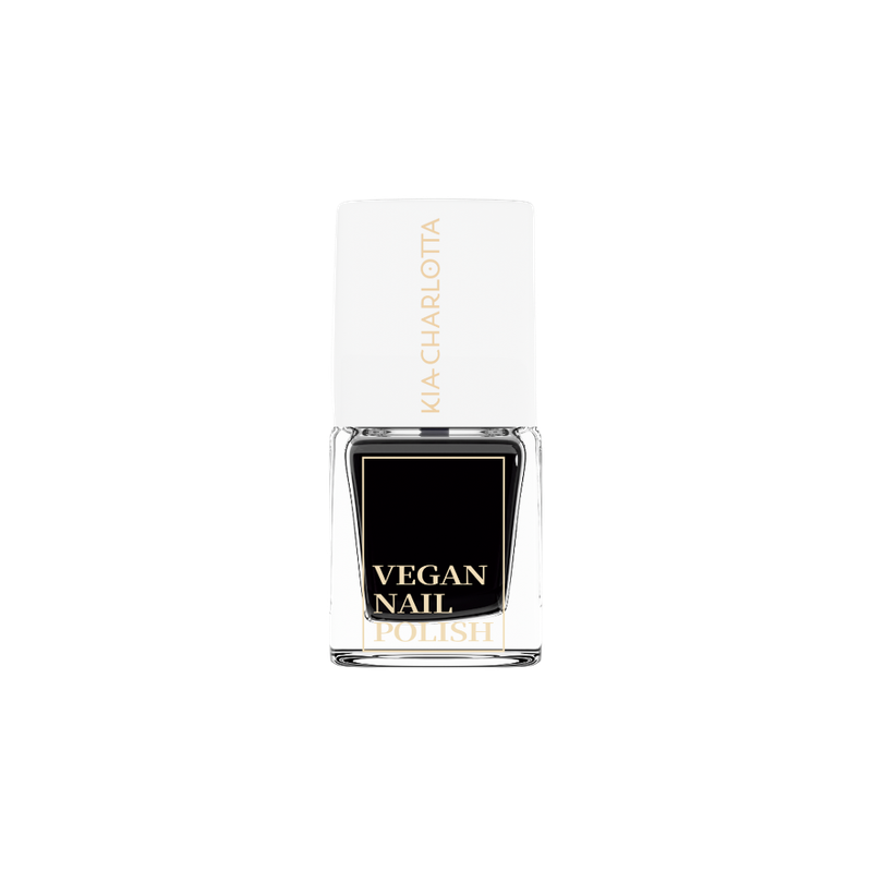 Kia-Charlotta Kia-Charlotta, Veganer Nagellack A Brave Soul (Schwarz), Bis zu 87% natürlich, 100% pflanzliche Lösungsmittel, Zertifiziert Vegan, Made in Germany, Premium Qualität, 5ml - Produktbild