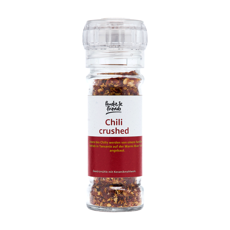 foodie & friends Keramikmühle Bio Chili crushed 40g - Produktbild