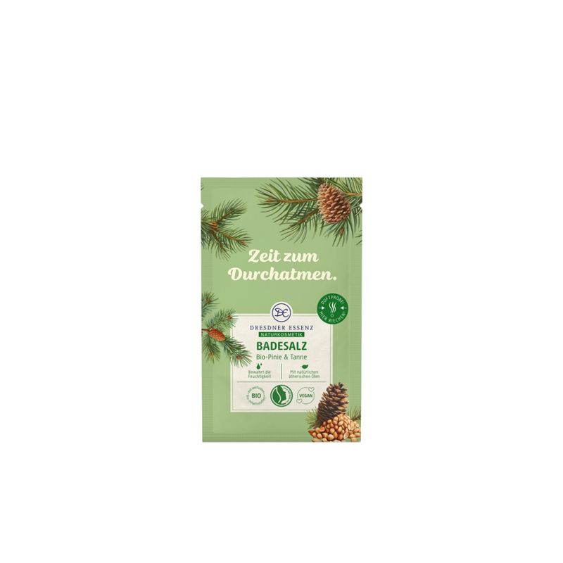 Dresdner Essenz DE Badesalz Bio-Pinie & Tanne (Zeit, zum Durchatmen!) 60g - Produktbild
