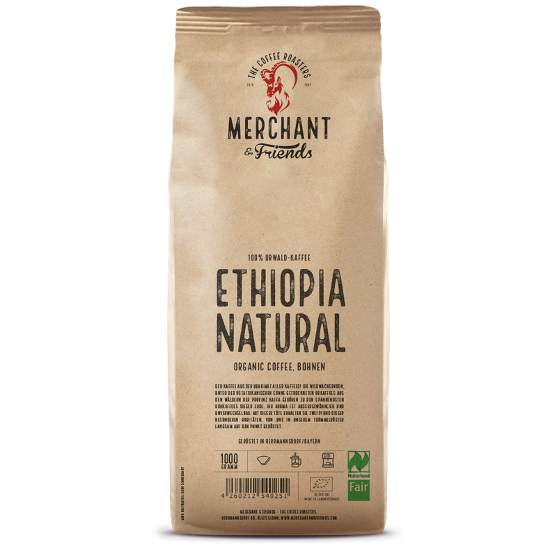 Merchant & Friends Ethiopia Natural Coffee 1000g Bohne - Produktbild