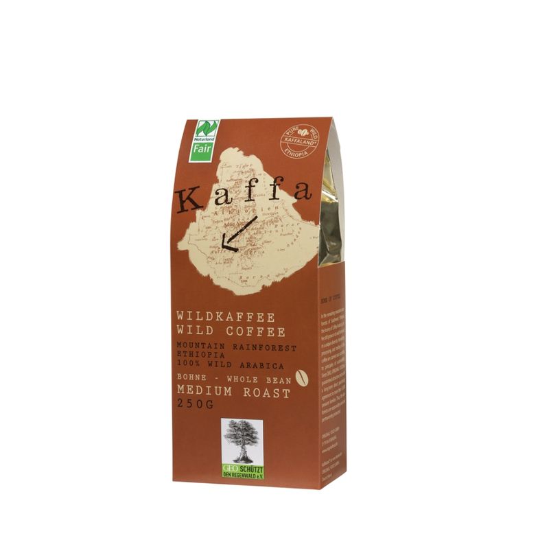 Kaffa Wildkaffee Kaffa Wildkaffee, Medium Roast, ganze Bohne, 250g, bio- und Naturland Fair-zertifiziert - Produktbild