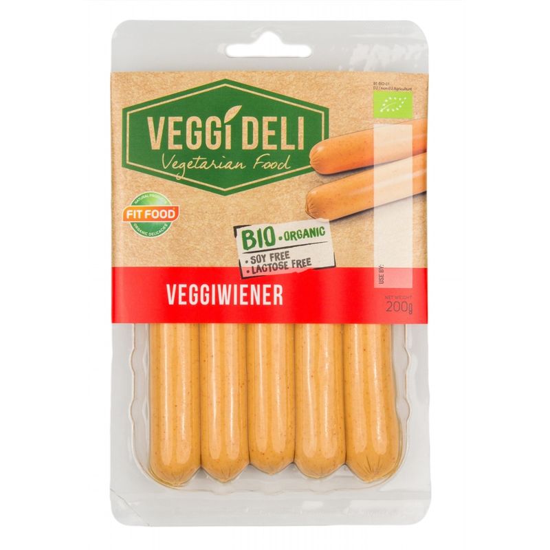 VEGGI DELI Veggi Deli Organic Vegetarian Wiener Sausages 200g - Produktbild