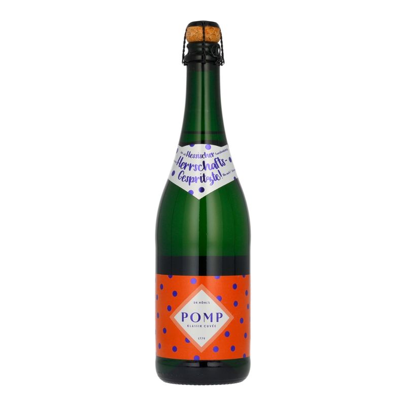 POMP Cuvée (mit und ohne Alkohol) POMP Klassik Cuvée, 65 % Riesling-Sekt und 35 % Apfelwein - Produktbild