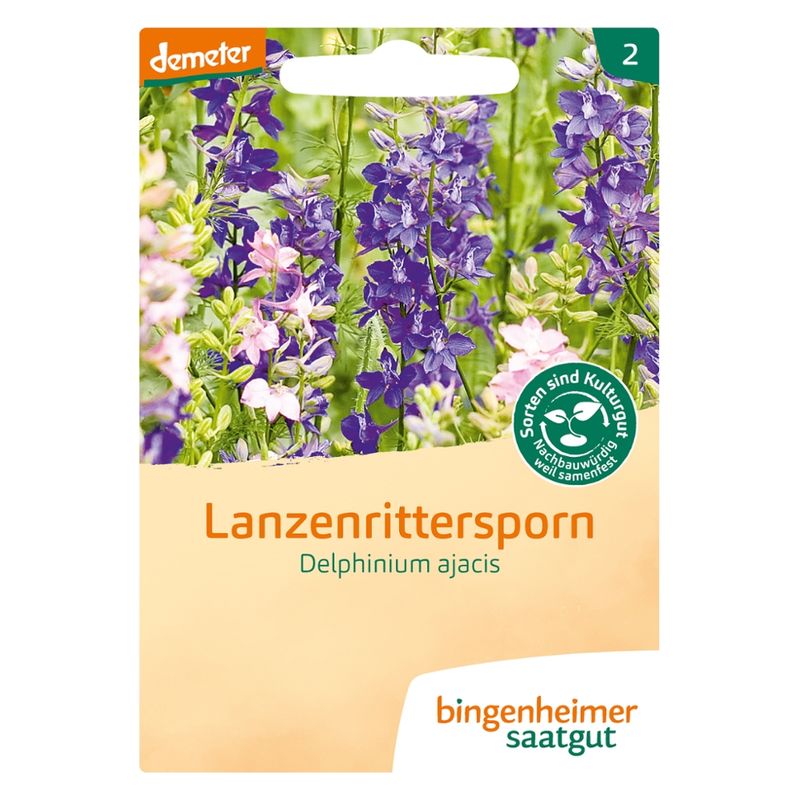 Bingenheimer Saatgut Lanzenrittersporn - Blumen (Saatgut) - Produktbild