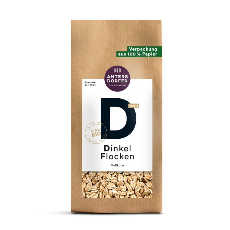 Antersdorfer - Die Bio-Mühle Bio Dinkel Flocken (Vollkorn) - Produktbild