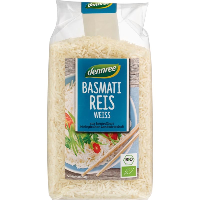 dennree Basmati Reis, weiß, 500 g - Produktbild