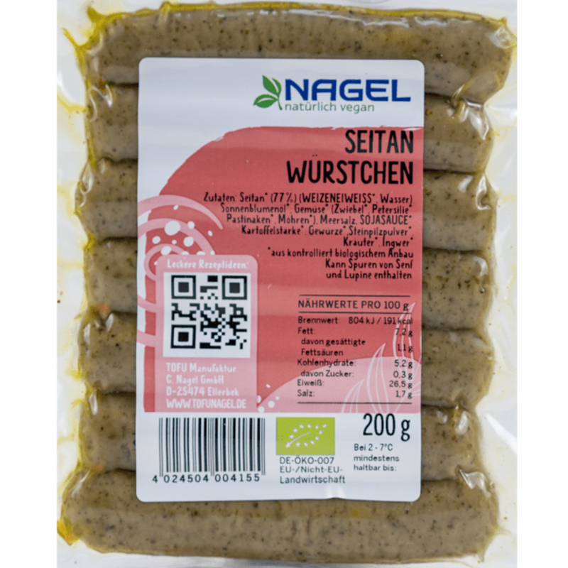 NAGEL Seitan Würstchen 200g (7 Stk.) - Produktbild