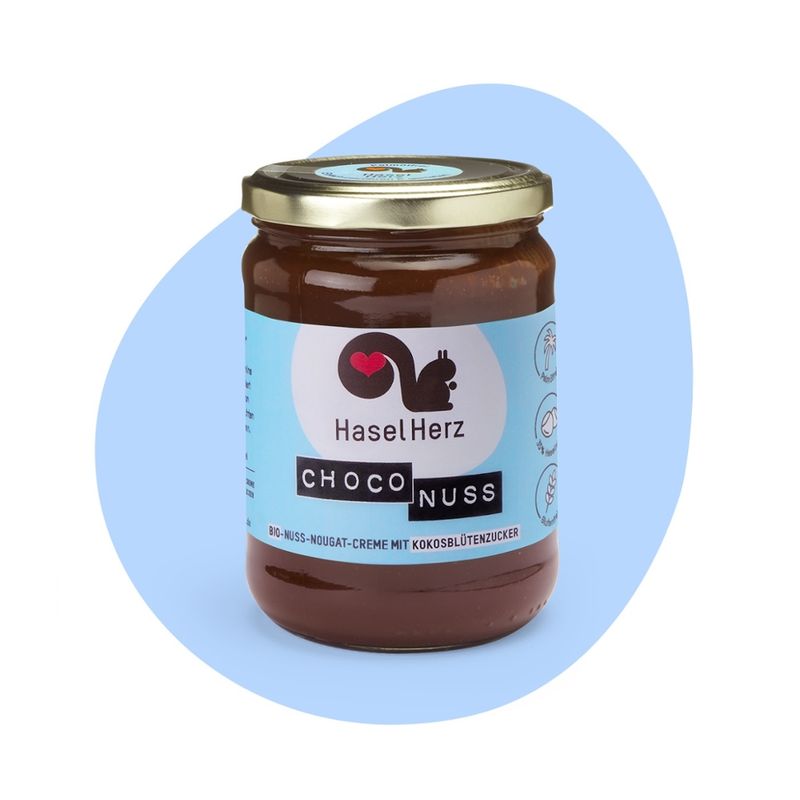 HaselHerz Choco Nuss Milch 550g glutenfrei gesüßt mit Kokosblütenzucker - Produktbild