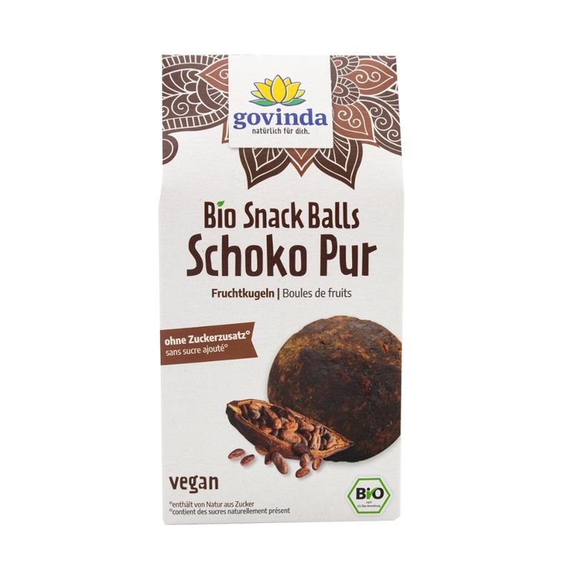 Govinda Govinda Bio Snack Balls Schoko Pur Fruchtkugel 100 g - Produktbild
