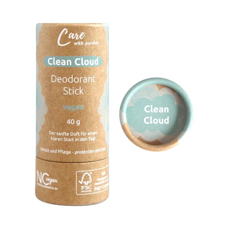 pandoo Deostick Clean Cloud, 40g, 1 Stück, vegan - Produktbild