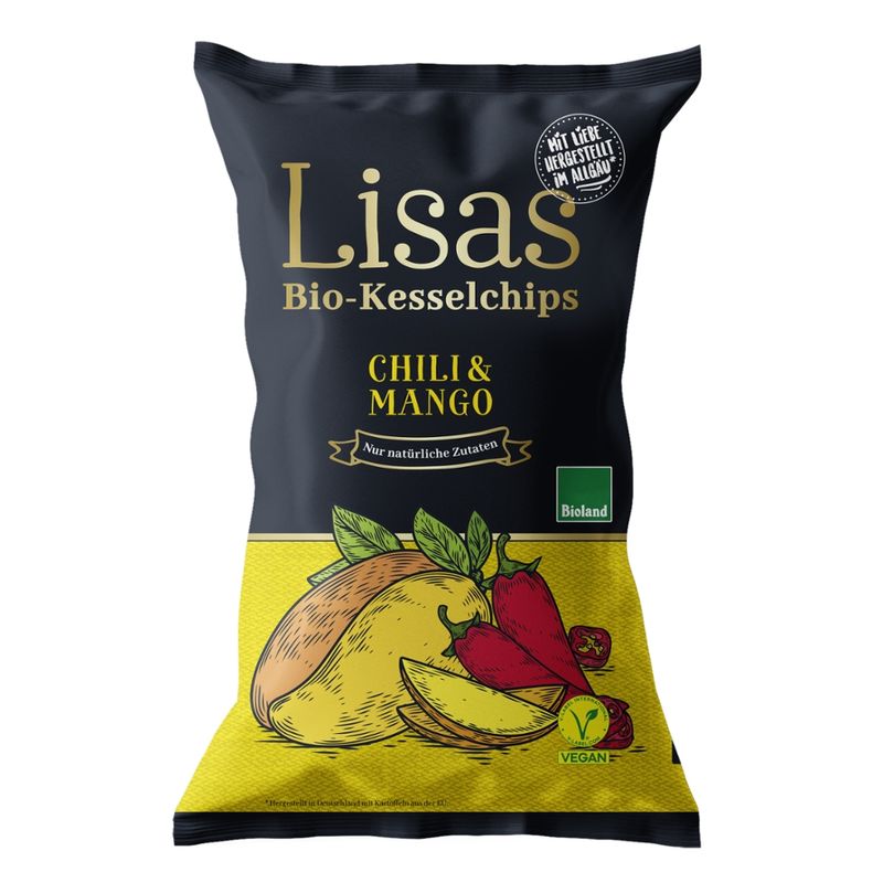 Lisas Bio-Kesselchips Lisas Bio-Kesselchips Chili & Mango 125g - Produktbild