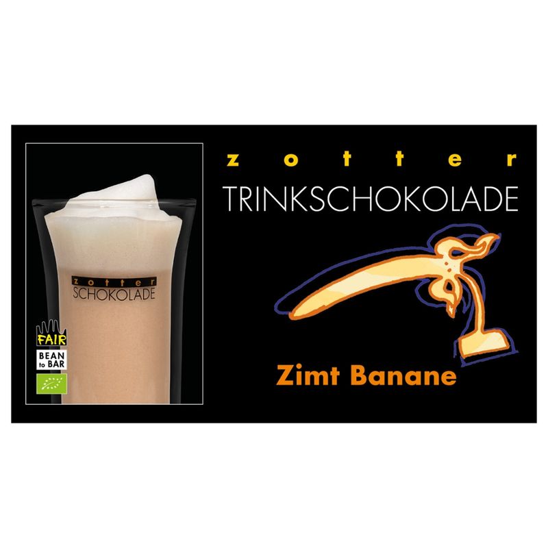 Zotter Schokolade Trinkschokolade – Zimt Banane - Produktbild