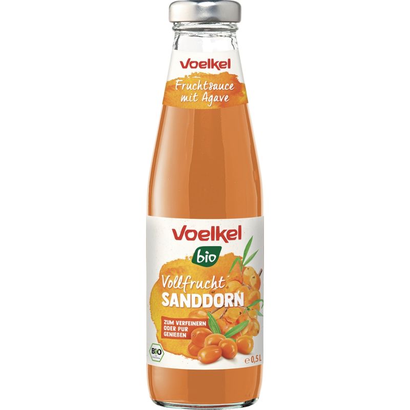 Voelkel Vollfrucht Sanddorn Fruchtsauce mit Agave - Produktbild