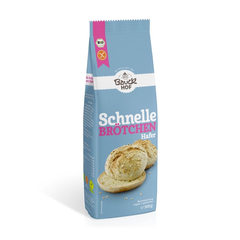 Bauck Mühle Schnelle Brötchen Hafer glutenfrei Bio - Produktbild