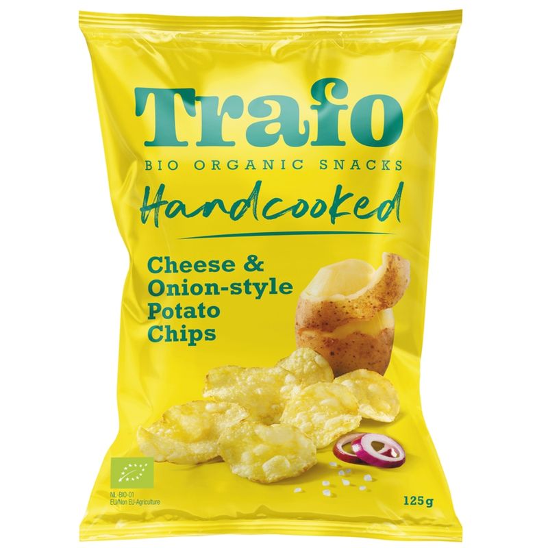 Trafo Handcooked Chips Cheese & Onion 10x125g - Produktbild