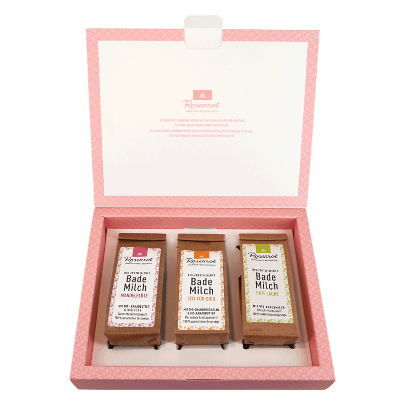 Rosenrot Naturkosmetik Naturkosmetik Premium Geschenkset Bademilch "Trio" - Produktbild