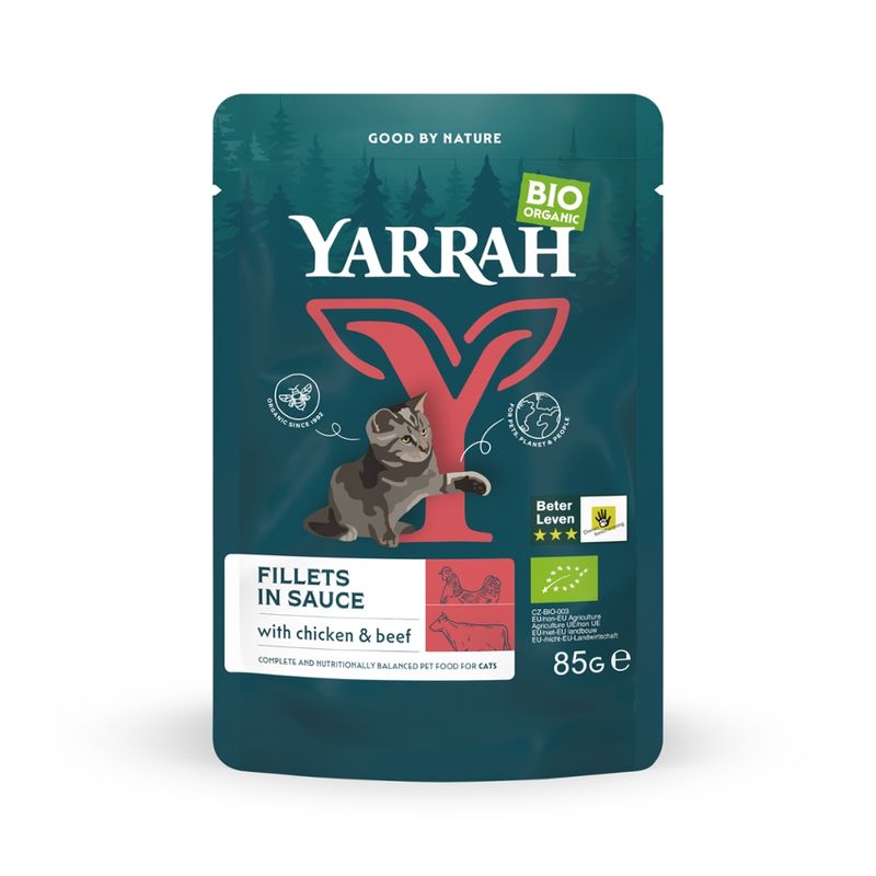 Yarrah Organic Petfood Yarrah Cat Organic Fillets with Beef in gravy - Produktbild