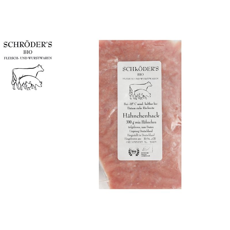 Schröder's Bio Fleisch- und Wurstwaren Hähnchenhackh 300 g TK - Produktbild