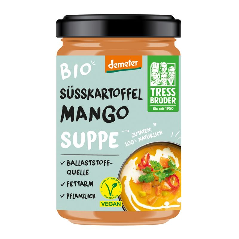 Tress Brüder vegane Bio Demeter Süßkartoffel-Mango Suppe - Produktbild