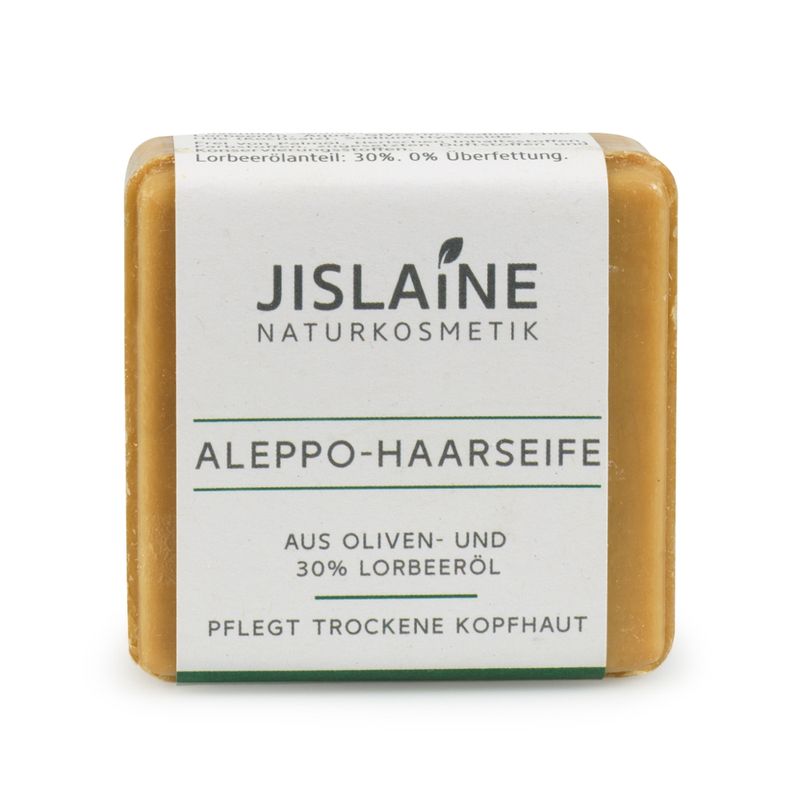 Jislaine Naturkosmetik Aleppo-Haarseife 30% Lorbeeröl, 100g - Produktbild