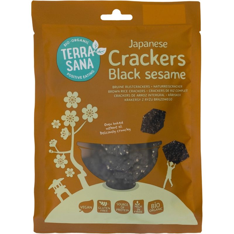 TerraSana Naturreiscracker mit schwarzem Sesam - Produktbild